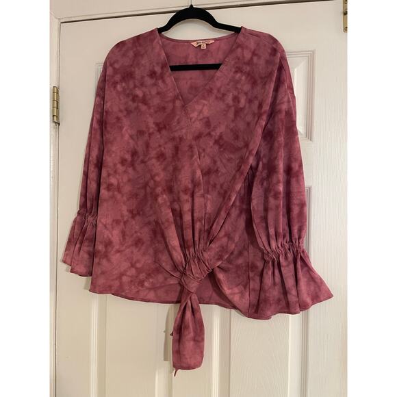 Juicy Couture Tops - Juicy Couture bell sleeve front tie retro hippie fairy whimsical Y2K top small